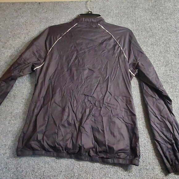 Adidas ClimaProof Wind Jacket Womens Medium Black Full Zip Golf Windbreaker - Picture 5 of 10